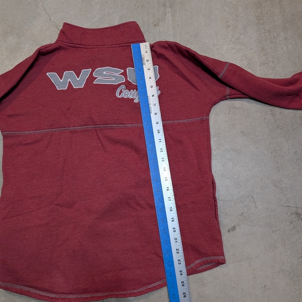 WSU Washington State Cougars 1/2 Zip Men's L Red Sweatshirt - Picture 6 of 7